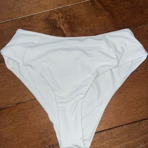 high waisted white swimsuit bottom, never been worn